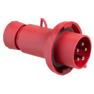 Schneider Electric Mureva IP67 Red Cable Mount 3P+N+PE Straight Industrial Power Connector 16A 415V 