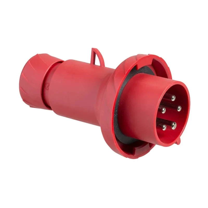 Schneider Electric Mureva IP67 Red Cable Mount 3P+N+PE Straight Industrial Power Connector 16A 415V 