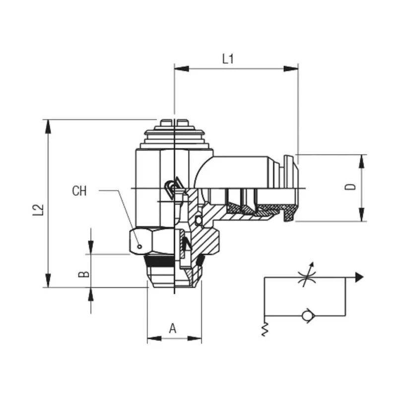 RS PRO Pneumatic Flow Regulator Tube, Universal Short Thread, Brass Construction, Max Pressure 1 bar 197-7890