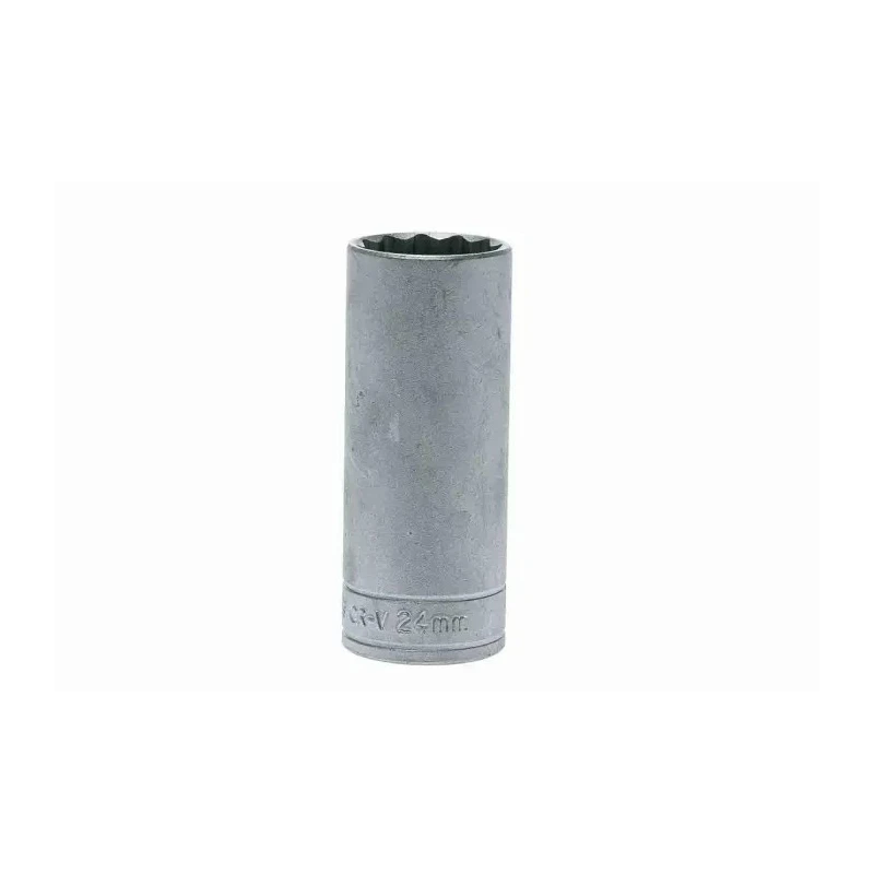 Teng Tools 1/2 in Drive 24 mm 12 Point Chrome Vanadium Socket 79mm Overall Length M120624-C