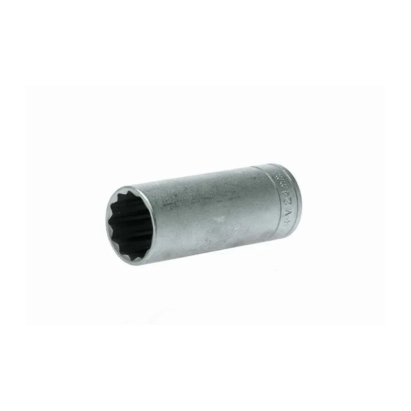 Teng Tools 1/2 in Drive 24 mm 12 Point Chrome Vanadium Socket 79mm Overall Length M120624-C
