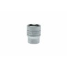 Teng Tools 1/2 in Drive 23 mm 6 Point Bi-Hexagon Chrome Vanadium Socket, 40mm Overall Length M1205236-C
