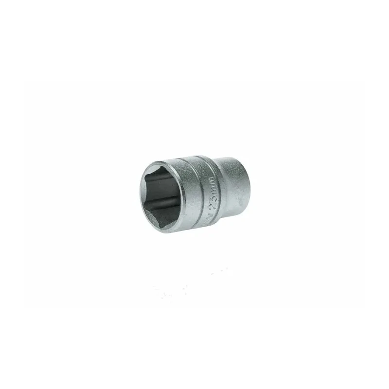 Teng Tools 1/2 in Drive 23 mm 6 Point Bi-Hexagon Chrome Vanadium Socket, 40mm Overall Length M1205236-C