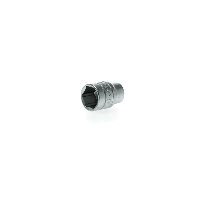 Teng Tools 1/4 in Drive 13 mm 6 Point Bi-Hexagon Socket, Satin Finish, Chrome Vanadium Steel, 25mm Overall Length M140513-C