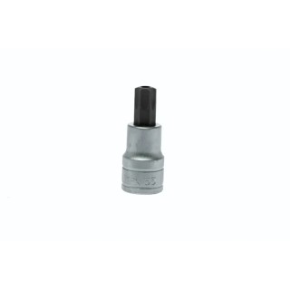 Teng Tools 1/2 in Drive Bit Socket TPX55, Alloy Steel, Chrome Finish, 55mm Length TPX55