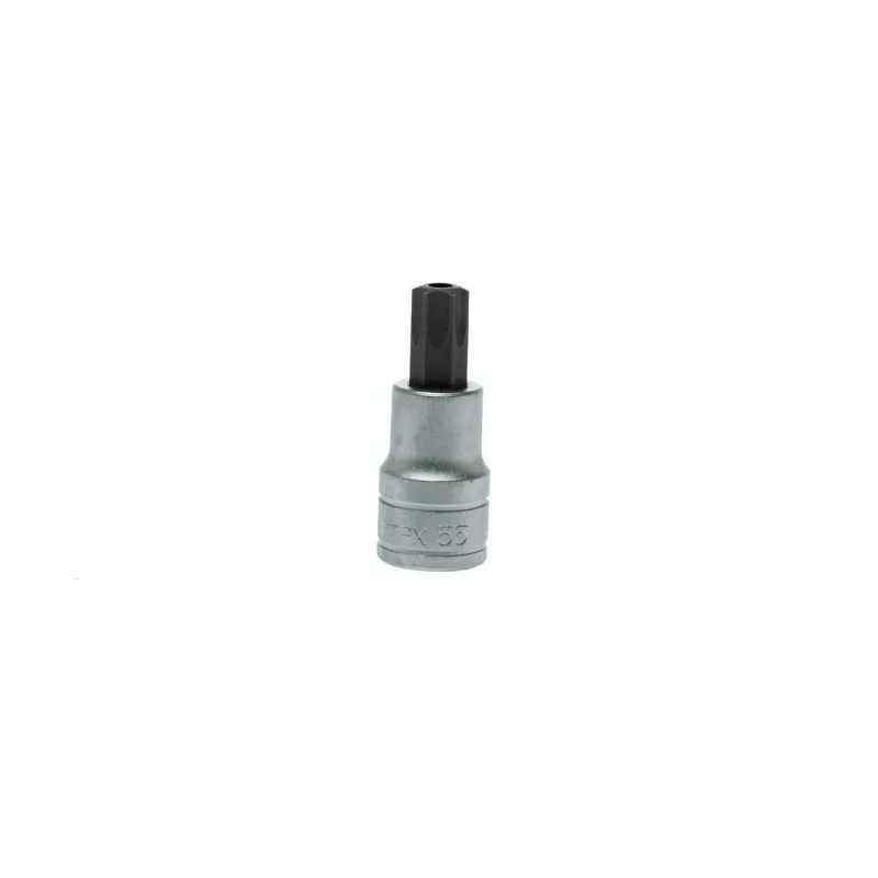Teng Tools 1/2 in Drive Bit Socket TPX55, Alloy Steel, Chrome Finish, 55mm Length TPX55