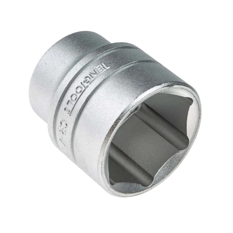 Teng Tools 1/2 in Drive 33 mm 6 Point Bi-Hexagon Socket Chrome Vanadium Finish 45.5mm Overall Length M1205336-C