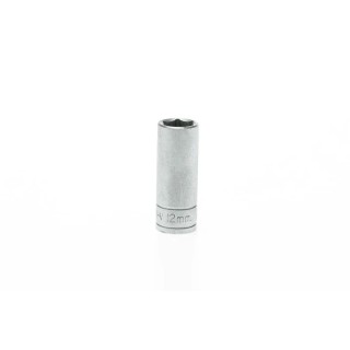 Teng Tools 3/8 in Drive 12 mm 6 Point Satin Finish Chrome Vanadium Steel Socket 45.5mm Overall Length M380612-C