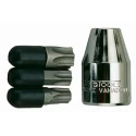 Teng Tools Slotted Torx Hex Phillips Screwdriver Bit Set 3 Pieces TX45 to TX55 Steel 28mm Overall Length 6.35 mm Drive 1488