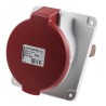Schneider Electric Panel Mount Industrial Power Connector 3P+PE 32A 415V IP67 Red Pratika