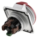 Schneider Electric Panel Mount Industrial Power Connector 3P+PE 32A 415V IP67 Red Pratika 