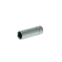 Teng Tools 1/4 in Drive 12 mm 6 Point Chrome Vanadium Socket 49.5mm Overall Length M140612-C