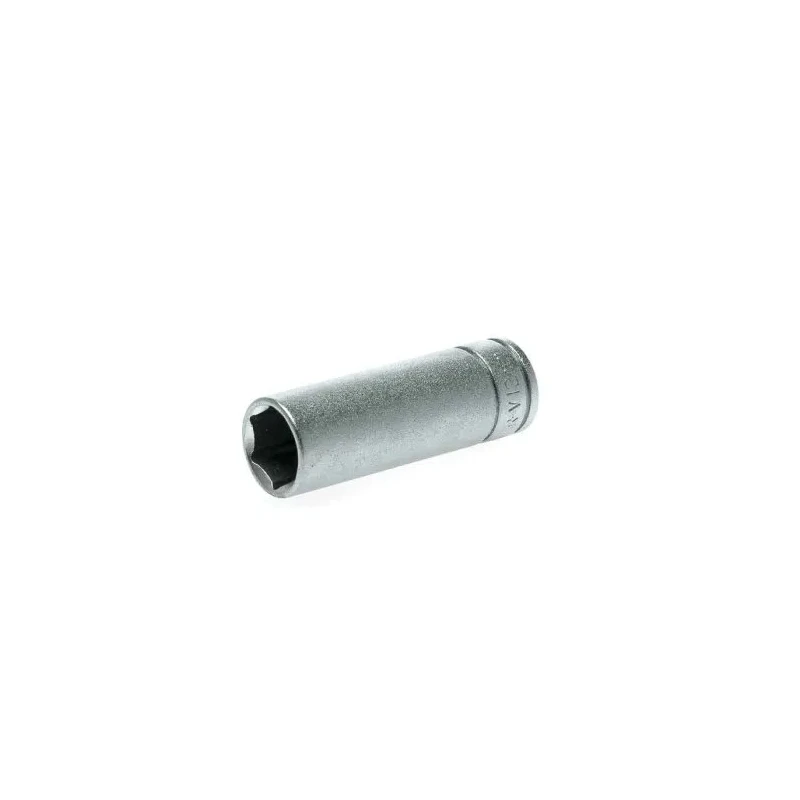 Teng Tools 1/4 in Drive 12 mm 6 Point Chrome Vanadium Socket 49.5mm Overall Length M140612-C