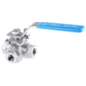 RS PRO Stainless Steel Threaded 3-Way T Port Ball Valve 3/8 in BSPP Female, 68 Bar 499-1938