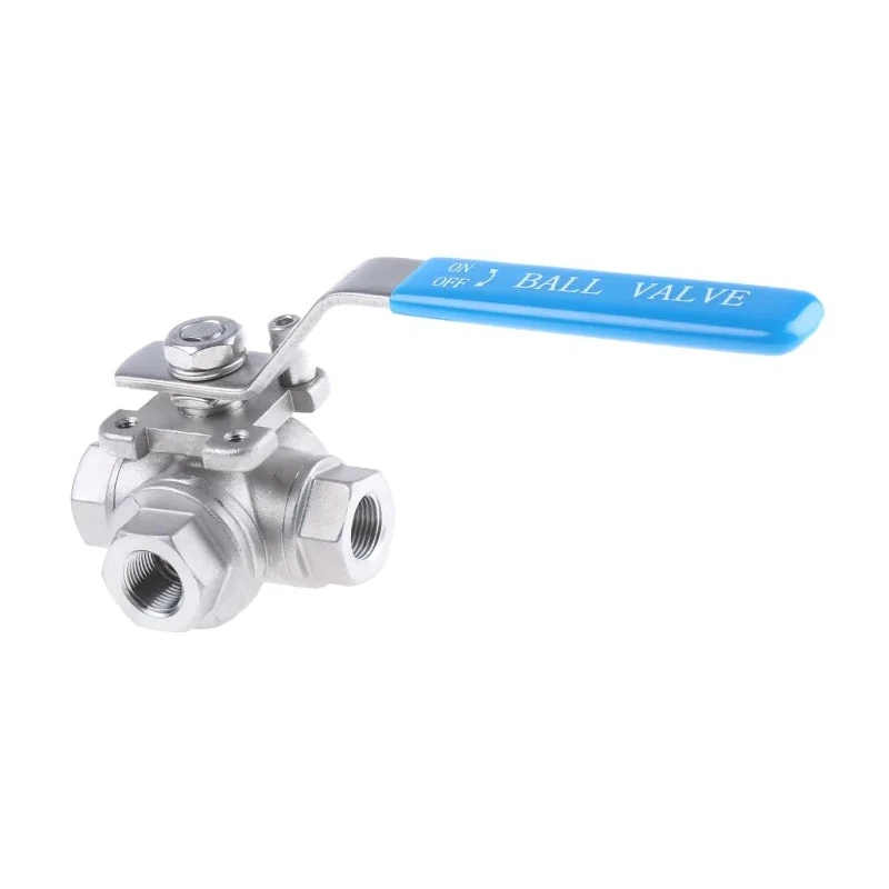 RS PRO Stainless Steel Threaded 3-Way T Port Ball Valve 3/8 in BSPP Female, 68 Bar 499-1938