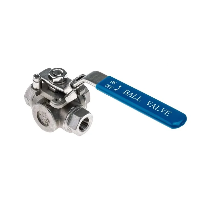 RS PRO Stainless Steel Threaded 3-Way Ball Valve L Port 3/8 in BSPP, 68 bar Maximum Pressure, Handle Stainless Steel 499-1871