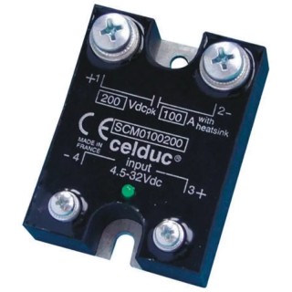 Celduc Solid State Relay 30 A Load, 200 V Load, 32 V Control, DIN Rail Mount SCM030200