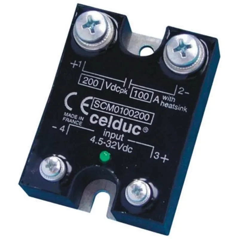 Celduc Solid State Relay 30 A Load, 200 V Load, 32 V Control, DIN Rail Mount SCM030200