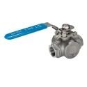 RS PRO Stainless Steel Threaded 3-Way T Port Ball Valve BSPP 3/4 in, 68 bar, Manual Handle 499-1950