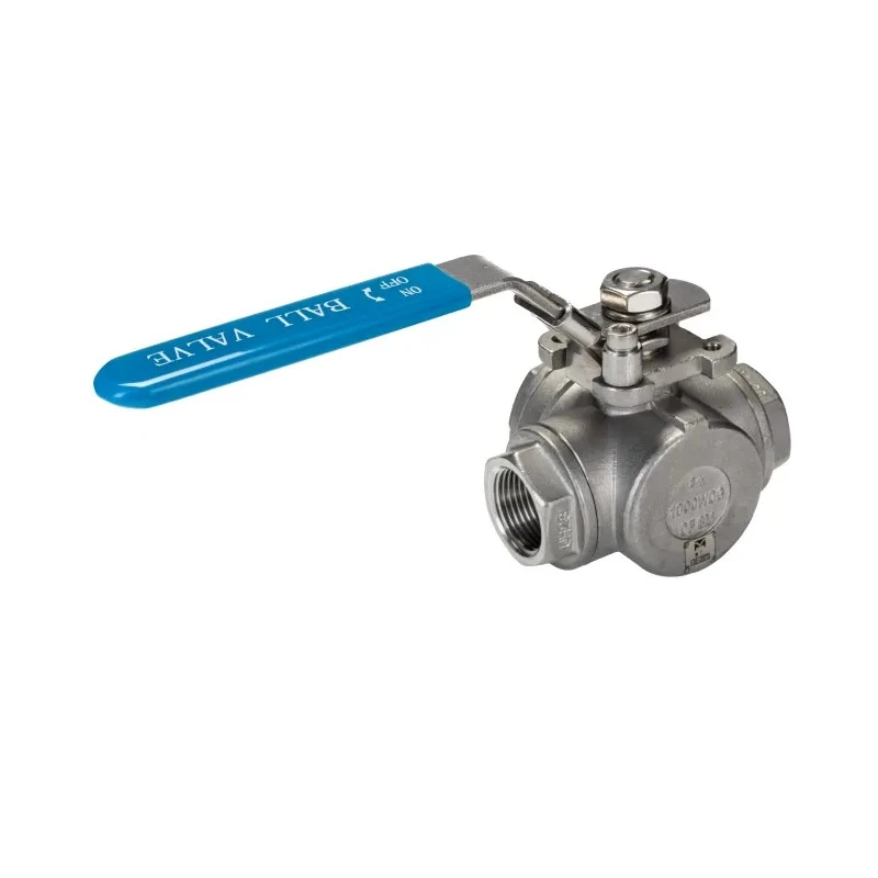 RS PRO Stainless Steel Threaded 3-Way T Port Ball Valve BSPP 3/4 in, 68 bar, Manual Handle 499-1950