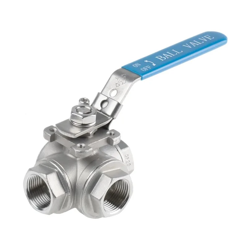 RS PRO Stainless Steel Threaded 3-Way T Port Ball Valve BSPP 1 in 68 bar 232°C 499-1966