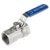 RS PRO Stainless Steel Threaded 2-Way Ball Valve 1 in BSPP, 68 bar, ASTM A351-CF8M A351-CF8M
