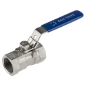 RS PRO Stainless Steel Threaded 2-Way Ball Valve ASTM A351-CF8M, 3/4 in BSPP Female Port, 68 bar, 200°C A351-CF8M