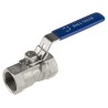 RS PRO Stainless Steel Threaded 2-Way Ball Valve ASTM A351-CF8M, 3/4 in BSPP Female Port, 68 bar, 200°C A351-CF8M
