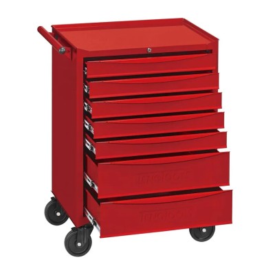 Teng Tools 7 Drawer Steel Wheeled Tool Trolley Red TCW707EV