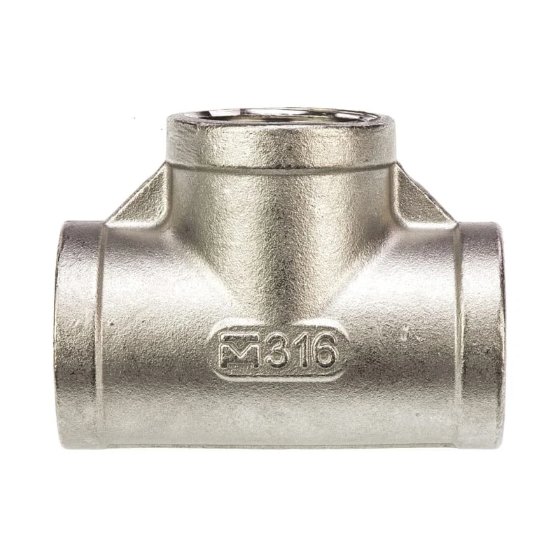 RS PRO Stainless Steel Pipe Fitting Circular Tee Female G Threaded 3/4 in x 3/4 in x 3/4 in 316 Stainless Steel 150 499-2997