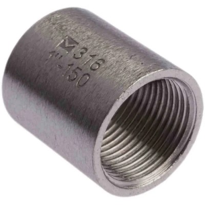 RS PRO Stainless Steel Pipe Fitting Socket Circular Socket Female G Threaded 1 in x Female G Threaded 1 in 499-3035