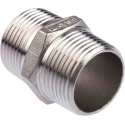 RS PRO Stainless Steel Pipe Fitting Straight Hexagon Nipple Male Threaded 1 in x Male Threaded 1 in 499-3063