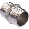 RS PRO Stainless Steel Pipe Fitting Straight Hexagon Nipple Male Threaded 1 in x Male Threaded 1 in 499-3063