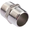 RS PRO Stainless Steel Pipe Fitting Straight Hexagon Nipple Male Threaded 1 in x Male Threaded 1 in 499-3063