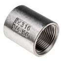 RS PRO Stainless Steel Pipe Fitting Socket Circular Socket Female G Threaded 3/4 in x Female G Threaded 3/4 in 499-3029