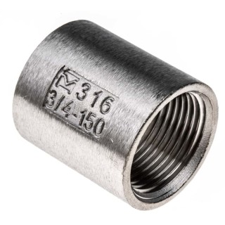 RS PRO Stainless Steel Pipe Fitting Socket Circular Socket Female G Threaded 3/4 in x Female G Threaded 3/4 in 499-3029