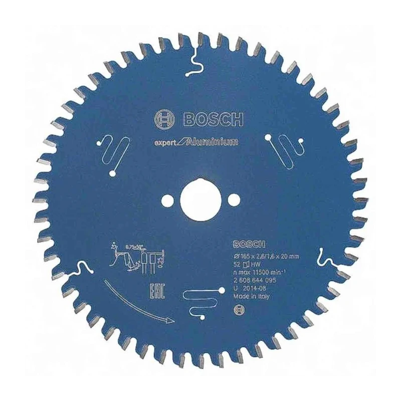 Bosch Circular Saw Blade 165 mm Diameter 52 Teeth per Inch for Brass, Copper, Aluminium 2608644095