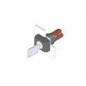 EAO IP65 Key Switch, 2 NO/2 NC Contact Configuration, 5A Current, Rectangular Bezel, Screw Terminal, Model 