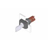 EAO IP65 Key Switch, 2 NO/2 NC Contact Configuration, 5A Current, Rectangular Bezel, Screw Terminal, Model