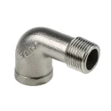 RS PRO Stainless Steel Pipe Fitting 90° Circular Elbow Female R Threaded 3/8 in x Male R Threaded 3/8 in 499-3316