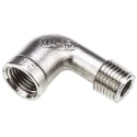 RS PRO Stainless Steel Pipe Fitting, 90° Circular Elbow, Female G Threaded 1/4 in x Male G Threaded 1/4 in 499-3300