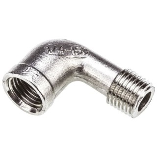 RS PRO Stainless Steel Pipe Fitting, 90° Circular Elbow, Female G Threaded 1/4 in x Male G Threaded 1/4 in 499-3300