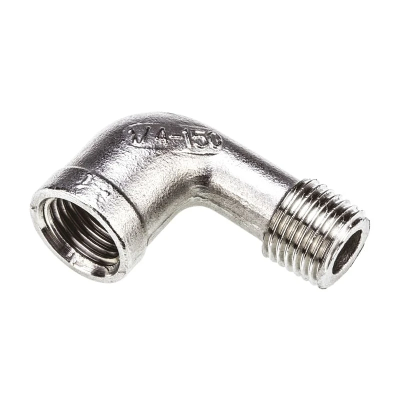 RS PRO Stainless Steel Pipe Fitting, 90° Circular Elbow, Female G Threaded 1/4 in x Male G Threaded 1/4 in 499-3300