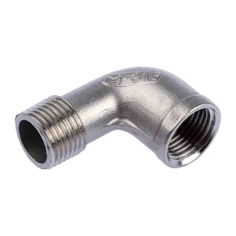 RS PRO Stainless Steel 316 Pipe Fitting 90° Circular Elbow Female Threaded 1/2 in x Male Threaded 1/2 in 499-3322