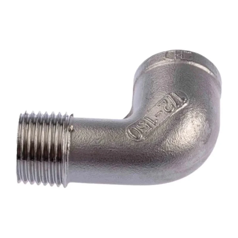 RS PRO Stainless Steel 316 Pipe Fitting 90° Circular Elbow Female Threaded 1/2 in x Male Threaded 1/2 in 499-3322
