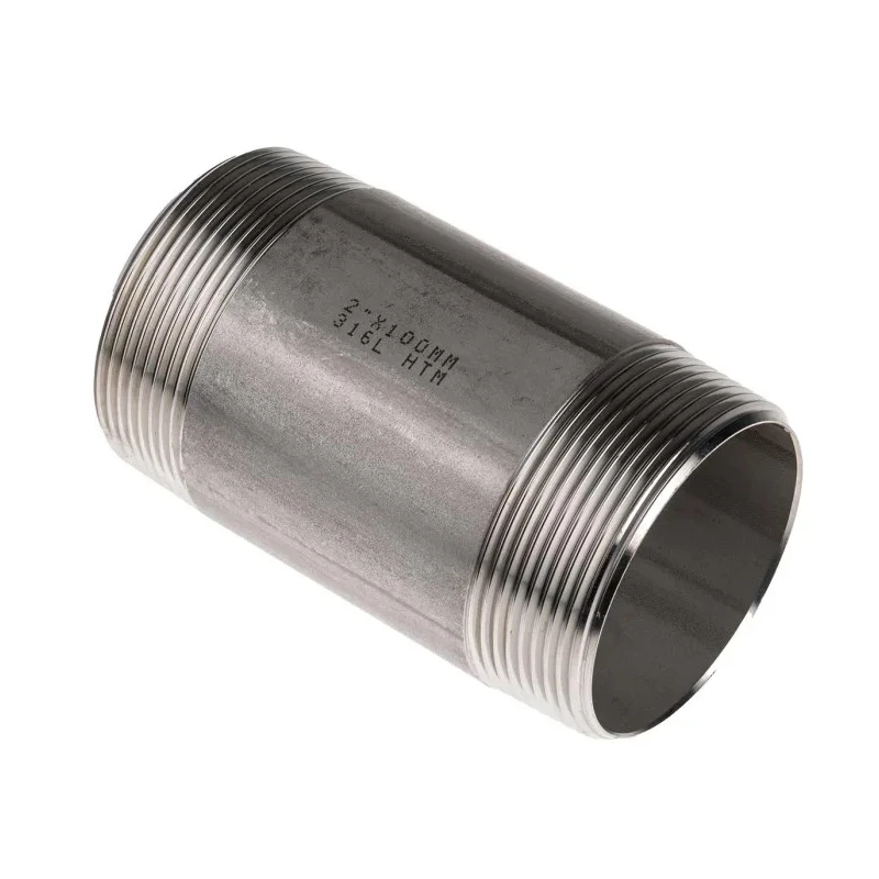 RS PRO Stainless Steel Pipe Fitting Straight Circular Nipple Male Threaded 2 in x Male Threaded 2 in 499-3293