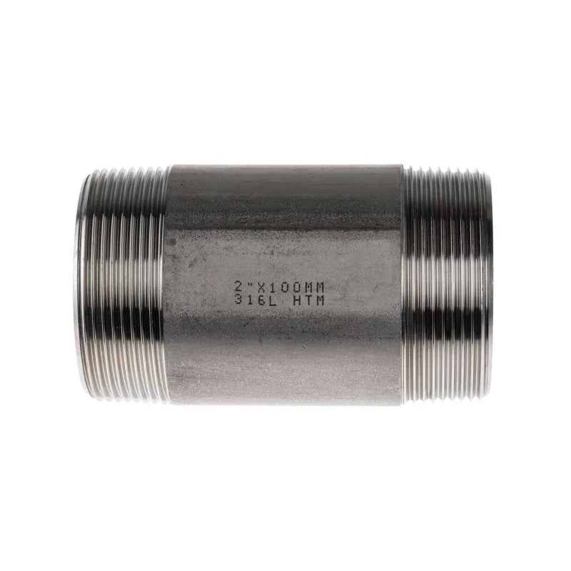RS PRO Stainless Steel Pipe Fitting Straight Circular Nipple Male Threaded 2 in x Male Threaded 2 in 499-3293