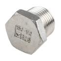 RS PRO Stainless Steel Pipe Fitting Straight Hexagon Plug Male Threaded 1/2 in 499-3467