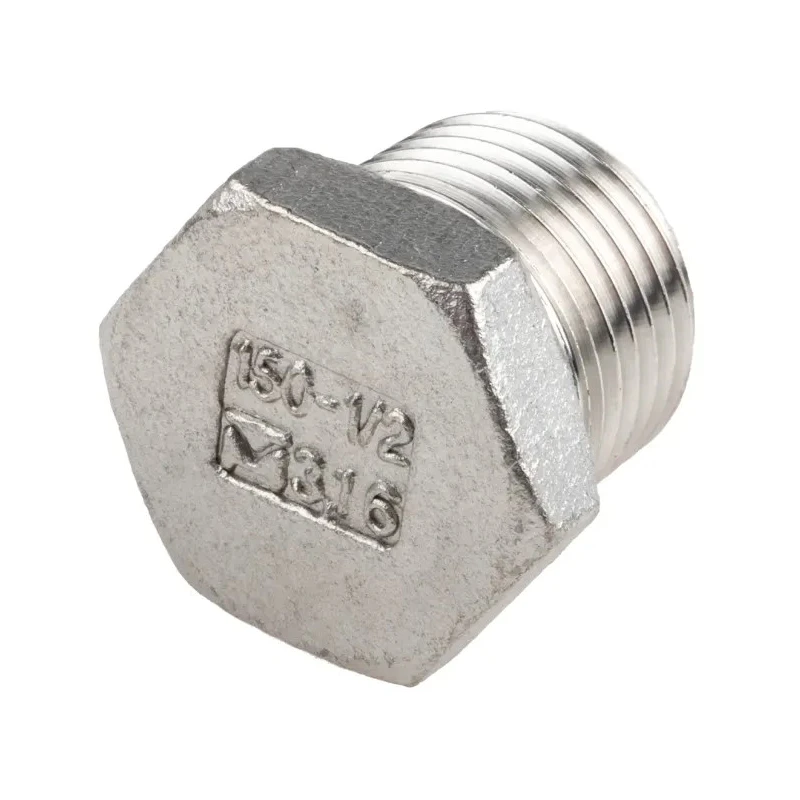 RS PRO Stainless Steel Pipe Fitting Straight Hexagon Plug Male Threaded 1/2 in 499-3467