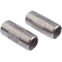 RS PRO Stainless Steel Pipe Fitting, Straight Circular Nipple, Male Threaded 3/4 in x Male Threaded 3/4 in 499-3259
